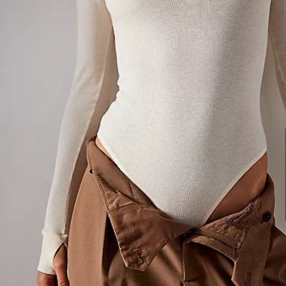 🔖 FREE PEOPLE Do It Right Bodysuit Collar Ivory Intimately FP011423CY - Picture 10 of 11